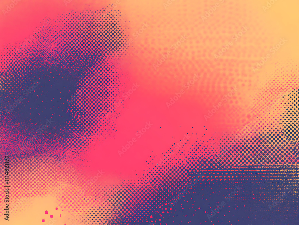 Poster Dither pattern bitmap texture, halftone gradient abstraction, 8 bit pixel retro art