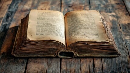 Obraz premium Old Book on Wooden Table