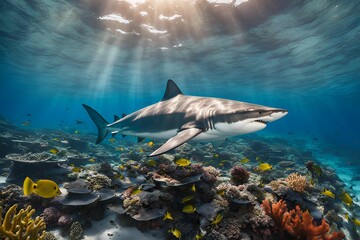 Fototapeta premium shark in the sea