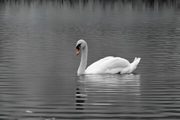 Obraz premium swan on the lake