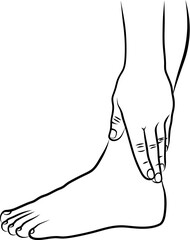 Hand Holding an Ankle 