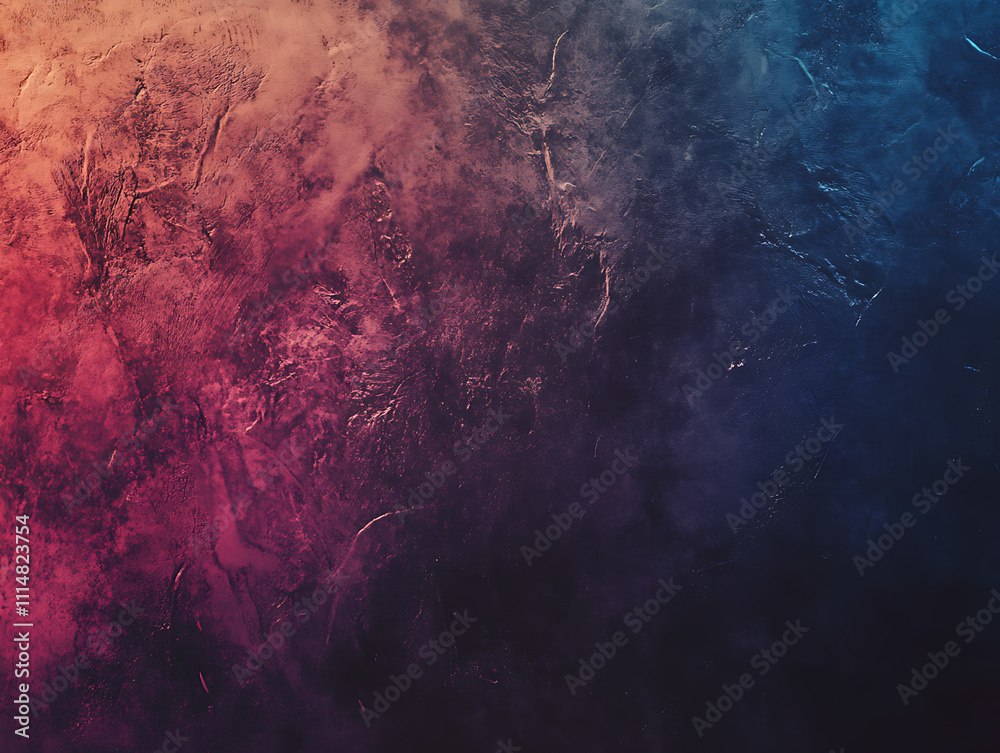 Poster Grainy gradient abstract dark background with bokeh light effects, retro soft textures