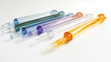 various research and laboratory materials lie on a white surface