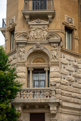 ornate building with a distinctive architectural style, likely from the early 20th century