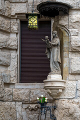 ornate building with a distinctive architectural style, likely from the early 20th century