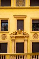 ornate building with a distinctive architectural style, likely from the early 20th century