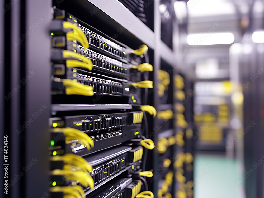 Poster Server technology datum network computer information rack room hardware system connection database center business web security service storage communication industry