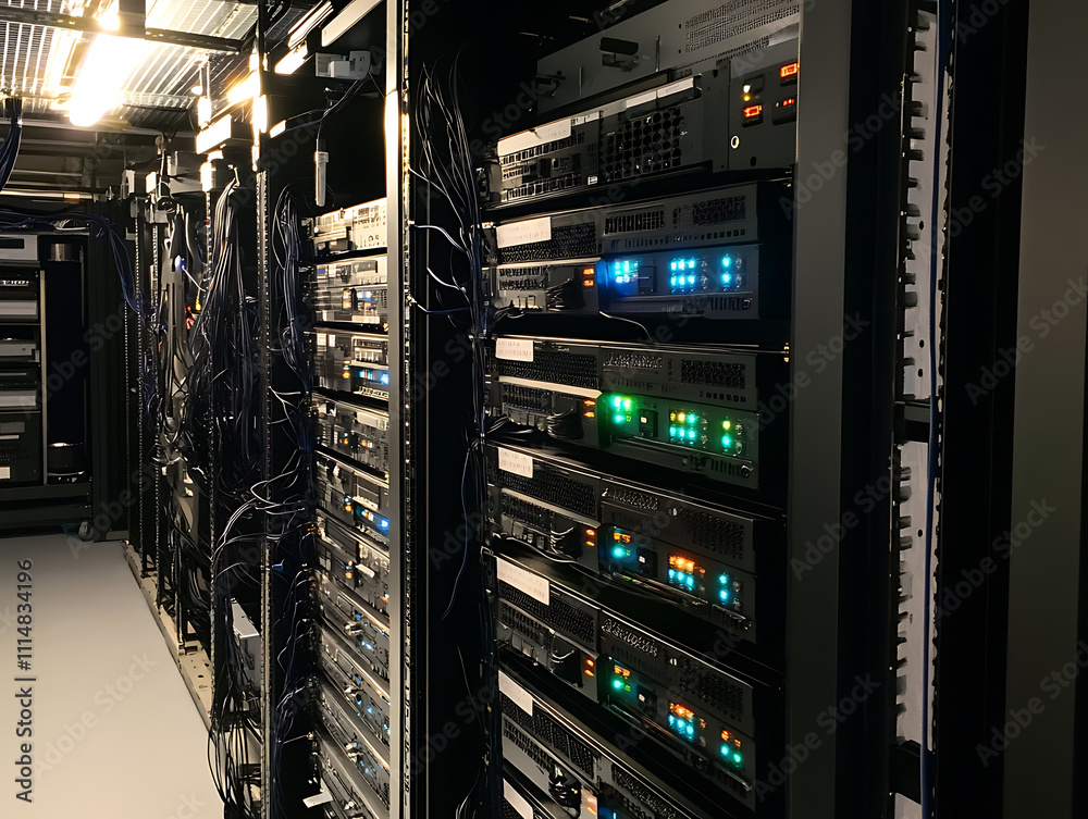 Poster Server technology datum network computer information rack room hardware system connection database center business web security service storage communication industry