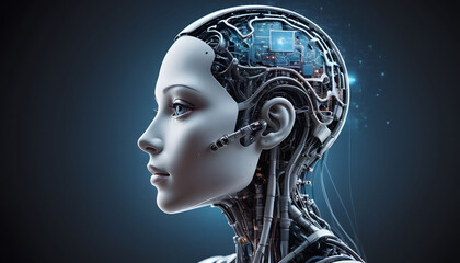 The Unveiling of Artificial Intelligence: A Futuristic Cyborg Woman