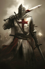 Obraz premium medieval knight with sword