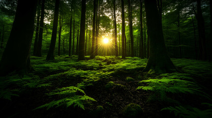 Obraz premium morning in the forest