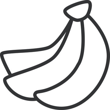 recommend clip art: 線画果物単品アイコン　バナナ