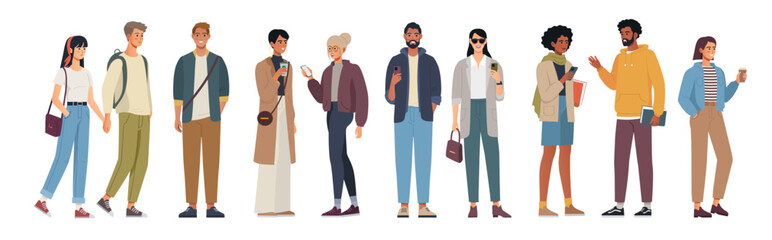 Modern people characters design vector illustration