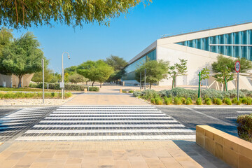 Fototapeta premium A crosswalk used by pedestrians to cross the road