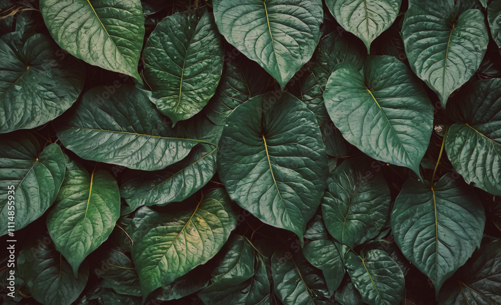 Aufkleber green leafy plant with many leaves. the leaves are green and have a shiny appearance. the leaves are