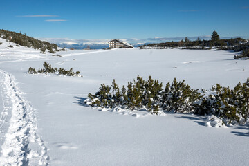 Winter view of Pirin Mountain near Polezhan and Bezbog Peaks, Bulgaria