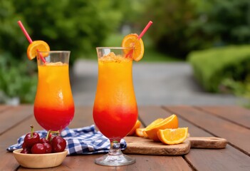 Fototapeta premium cocktail on the beach