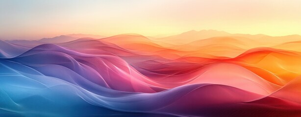 Obraz premium Serene Soft Abstract Landscape with Gentle Pastel Colors and Smooth Curves