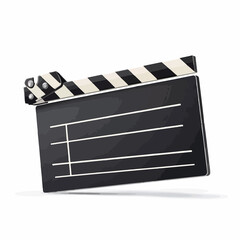 Fototapeta premium Professional Cinema Clapboard Vector Illustration Design