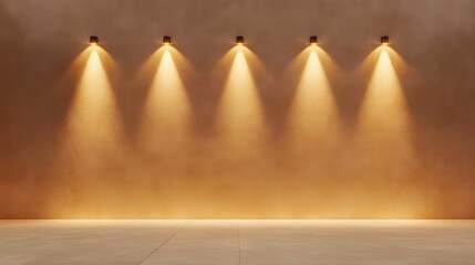 Obraz premium Gradient Background with Gold Spotlight – Elegant and Luxury Concept