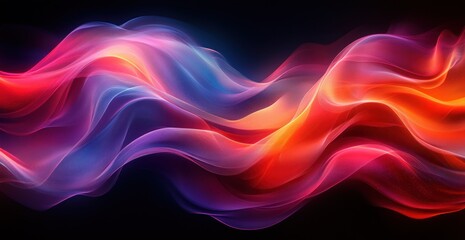 Fototapeta premium Colorful Abstract 3D Design with Flowing Ribbons and Dynamic Movement