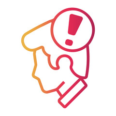 headache Line Gradient Icon