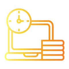 Fototapeta premium computer Line Gradient Icon