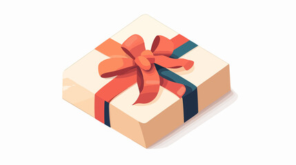 Obraz premium Korean Wrapped Gift Isolated Icon Vector Illustration