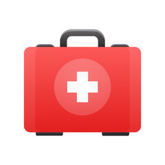 Obraz premium Vector first aid kit icon illustration isolated on white background. 