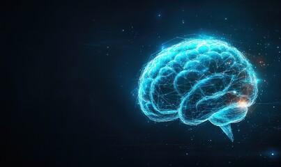 Fototapeta premium Creative Depiction of the Human Brain in Digital Form