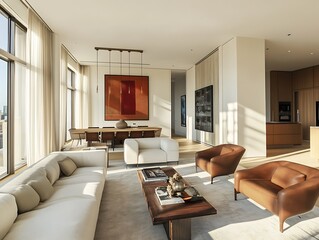Modern Elegance: A Contemporary Living Room with Sophisticated Accents