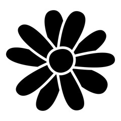 Flower glyph solid icon