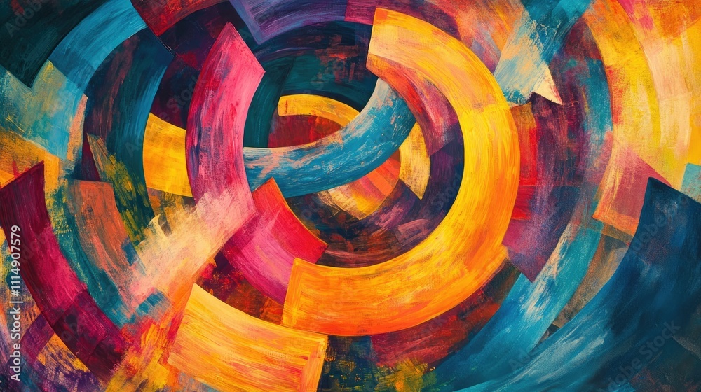 Aufkleber a vibrant, abstract representation of light, energy, and movement with glowing rectangular shapes sw
