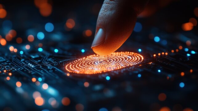 Fingerprint Scanner for Enhanced Transaction Security and Cybersecurity Solutions in Business Technology