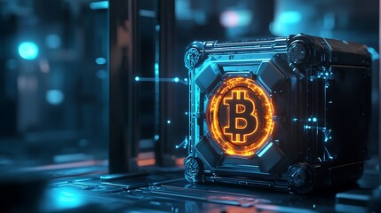 A cube with a glowing B on it