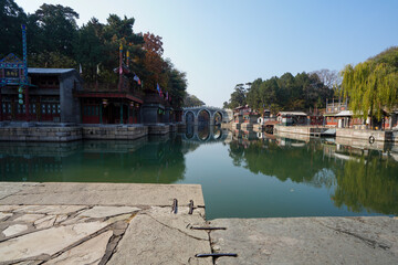 Scenery of Suzhou River in Summer Palace of Beijing.