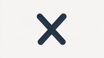 Obraz premium Cross Icon in Black and White