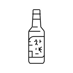 makgeolli drink korean cuisine line icon vector. makgeolli drink korean cuisine sign. isolated contour symbol black illustration