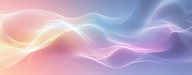 Fototapeta premium Abstract Digital Artwork with Soft Pastel Lines and Ethereal Light Effects