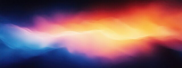 Fototapeta premium Vibrant abstract gradient background blue orange purple glowing soft light diffusion dark texture design