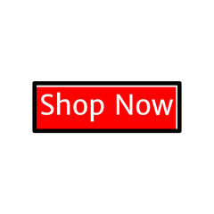 Shop now button sale isolated on transparent 