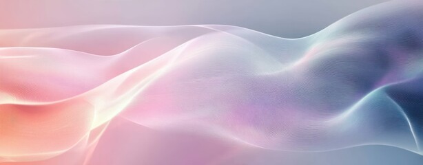 Obraz premium Abstract Digital Art Ethereal Light Soft Pastel Flowing Lines Minimalistic Composition