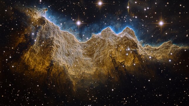 Dazzling cosmic wallpaper showcasing a colorful nebula luminous starlight and vast galactic formations Ideal for universe-themed visuals