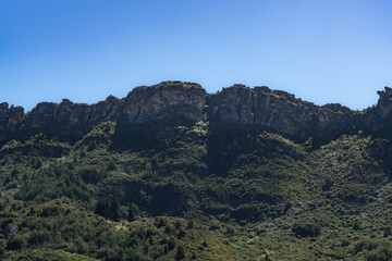 Obraz premium Panoramic view of a magical Andean mountains 'Farallones de Sutatausa' in Colombia