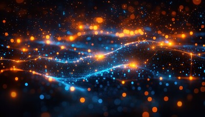 Obraz premium Blockchain Digital Asset Network for Interconnected Token Ecosystem Fluidity and Versatility