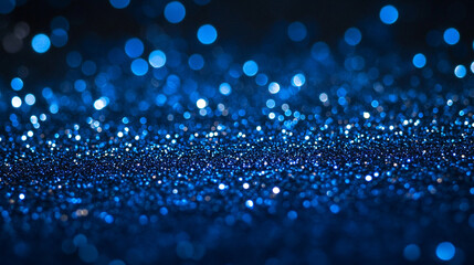 Sparkling blue glitter creates a shimmering background full of depth and texture