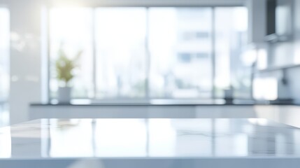 Bright Modern Kitchen Countertop Display Area
