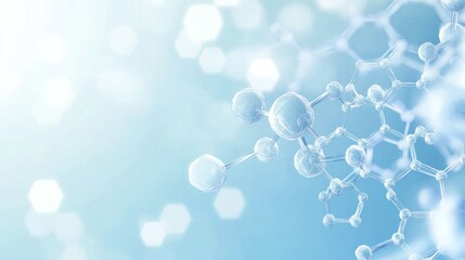 Abstract Molecular Structure: Crystalline Blue Science Background