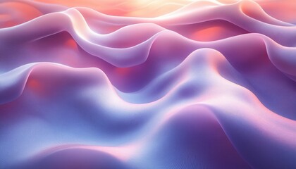 Fototapeta premium Abstract Background in Purple and Blue Tones with Fluid Curves and Soft Lighting
