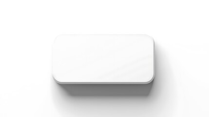 Fototapeta premium A white button with a black outline